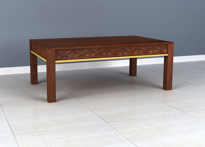 Ivy Dark Stained Mango Wood Coffee Table - Click Image to Close